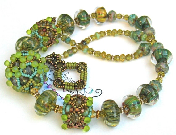 Reserved Harvest Jewels Beaded Bead and Borosilicate Glass