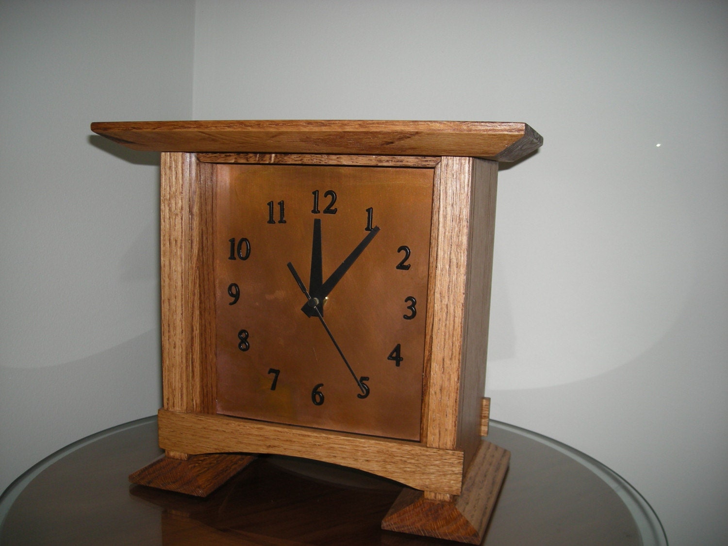 arts and crafts mantel clock by hobbymakers on Etsy