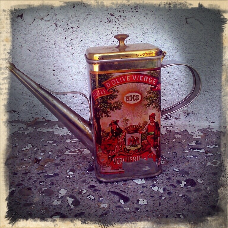 Vintage Olive Oil Tin Can