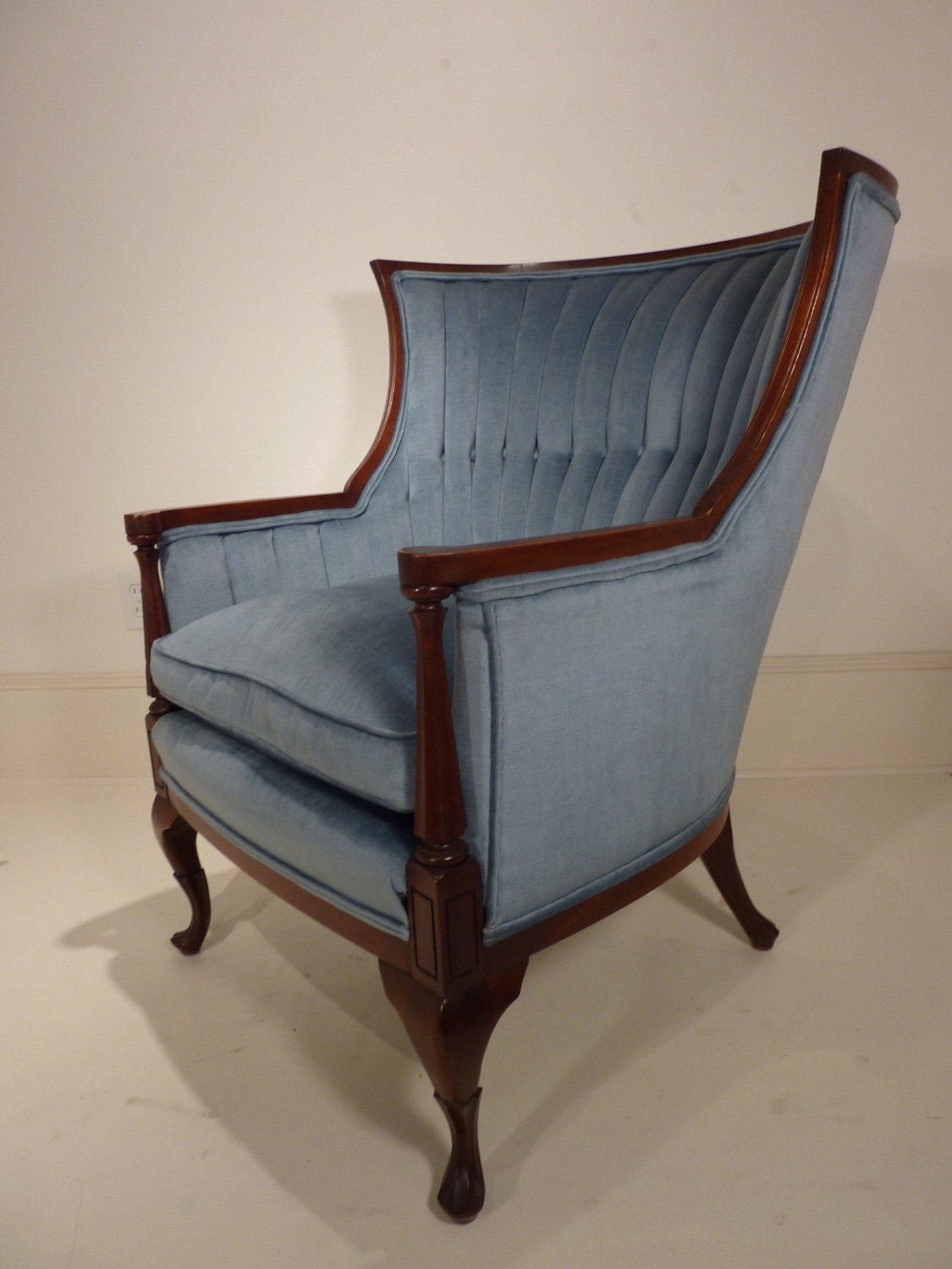Vintage Channel Back Wing Chair