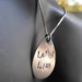 Sterling Silver Guitar pick personalized Necklace
