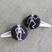 Dem Bones Hair Snaps, Dancing Skeleton Clippies, Black and White Hair Clips