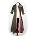 One of a Kind- Dark Gray and Rose Tea time Frock Dress coat all in one - haute couture denim - hand dyed - Romantic - alice wonderland - victorian modern