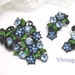 RESERVED Mixpip Vintage Brooch Rhinestone Earrings clip on