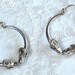 Vintage Rams Head Hoop Earrings Silver Toned Pierced