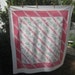 RESERVED FOR C Vintage Tablecloth, Red and White, Printed Cotton, Flowers, CUTTER