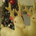 Vintage Reindeer, Plastic Deer, Prancing Deer, Christmas Decor, Holiday Decor, Set of Two, Made in Japan, Christmas Decoration, White Deer