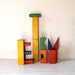 Vintage Wooden Building blocks - set Mailbag of blocks by Sears Roebuck and Co.