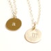Tiny Personalized Gold Filled Initial Necklace - Uppercase or Lowercase Letters Available