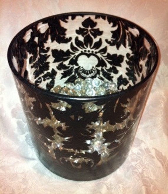 Items similar to Damask Wedding Vase on Etsy