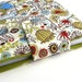 17 inch Laptop or MacBook Sleeve - Quilted Wild Thyme - Birds and Flowers