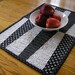 Black and White Table Topper 15 x 23 inches