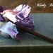Overstock Sale 50% Off - Tribal Fusion Belly Dance Hair Art Fascinator Stick - Garden Fairy Collection - Sublime Iris