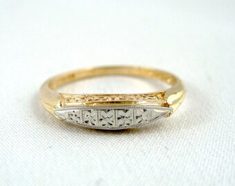 Vintage 14K /18K Gold Wedding Band Circa 1950's by ASecondTime