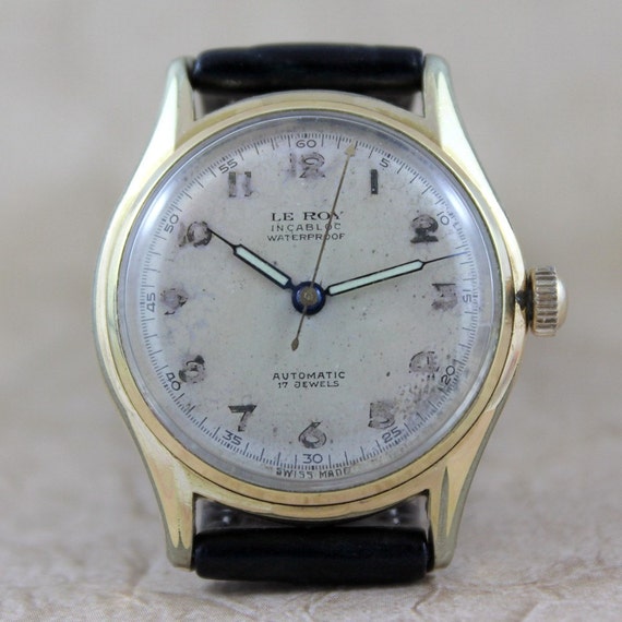 Vintage LeRoy 17 Jewel Swiss Made Wrist Watch Automatic