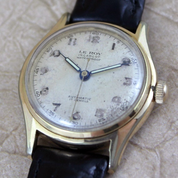 Vintage LeRoy 17 Jewel Swiss Made Wrist Watch Automatic