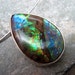 Sterling Silver and Tear Drop Shape Ammolite Pendant - Hand Made Silver Artisan Jewellery - Designed by A Second Time