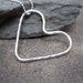 Sterling Silver Floating Heart Pendant - Handmade Silver Artisan Jewelry - Designed by A Second Time