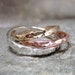 Intertwined Rolling Rings - Sterling Silver Copper and 14K Yellow Gold Filled - Tri Color Band - Wedding Band - Best Friends
