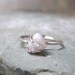 One Carat Rough Diamond Solitaire and 10K White Gold Ring - Artisan Jewellery - Handmade and Designed by A Second Time