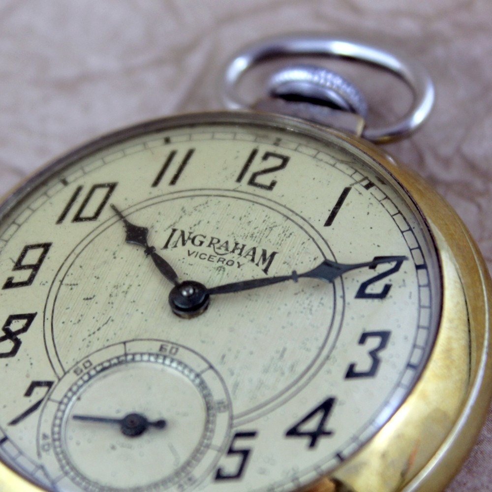 Vintage Ingraham Viceroy Pocket Watch Manufactured in