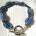 Kyanite Ovals and Bali Silver Bracelet