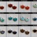 Ceramic Bead Tablets Two Pairs of Ceramic Clay Beads with You Pick The Glaze Finish