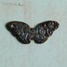 SALE Butterfly Ceramic Porcelain Pendant in Autumn Purple Blue Brown Glaze