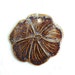 SALE Porcelain Hibiscus Flower Pendant In Dusty Denim Glaze