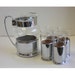 Heller Pitcher Glass W/Chrome Sleeve Vintage Modern Beverage Pitcher MCM Mid Century Modern