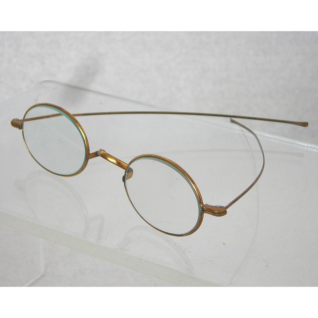 Oval Wire Rim Glasses 1800s Gold Wash Readers Civil War