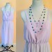 Vintage Sheer Lavender Dress. Purple. Long Dress. Thin Strap. Size Medium. Romantic. Stitched Flowers. Feminine. Sheer Dress. Pastel.