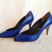 RESERVED PRIORITY SHIPPING for London. Vintage Blue Stiletto Heels.