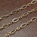 Bulk Gold Filled Chain - Flat Oval Long and Short Chain 4.5mm x 2.5mm - 12 Feet SAVE 10 PERCENT