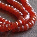 Carnelian Beads Faceted Rondelles 4.5mm - 5mm - Half Strand