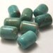 8 Turquoise Barrel Beads 8mm x 6mm