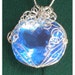Sterling Silver and Cornflower Blue Quartz Necklace - FREE SHIPPING