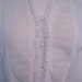 vintage 1950s blouse PEPLUM sheer cream chiffon