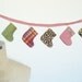 Christmas Stocking Bunting with Five Mini Stockings