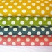 Japanese Cotton Fabric - Polka Dots - Fat Quarter Bundle of 4 Colors