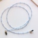 Sapphire Czech Crystal Beaded Eyeglass Chain