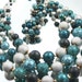 Aqua Blues Vintage Retro Demi Parure Necklace Earring Set
