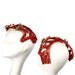 50s Vintage Cage Hat - Raspberries, Berries and Mushrooms