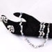 1950s Iridescent Rhinestone Jewelry Set - Necklace Bracelet and Earrings w/ Silver Ribbon Look