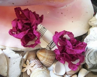 Seam Binding- Crinkled-Ruby-Silky-Shabby-Ribbon