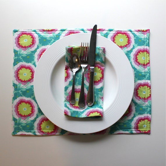 Placemats with Matching Napkins Set of 4 with Amy Butler