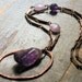The Violet Harvest. Rustic Framed Amethyst Necklace.
