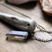 Of Forest and Labyrinth : Fireside Edition. Antler and Quartz Crystal Necklace.