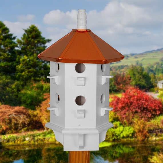 Purple Martin Birdhouse Copper Roof Birdhouses by BeeGracious