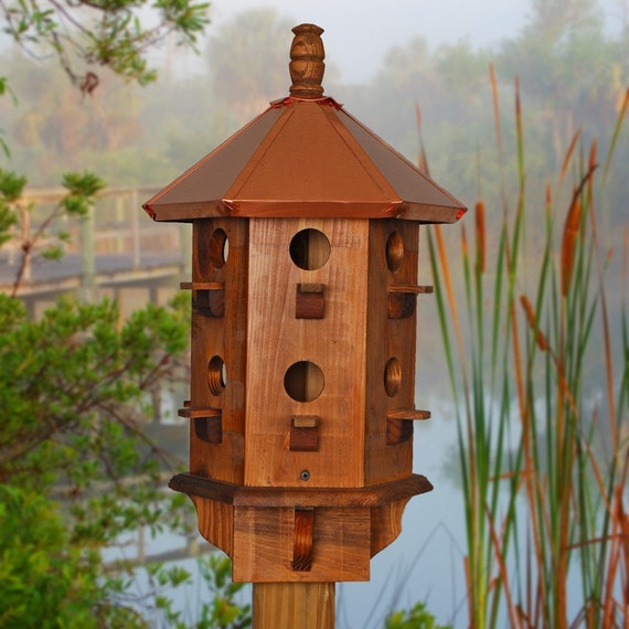 Large Bird House Copper Birdhouse Purple Martin Box